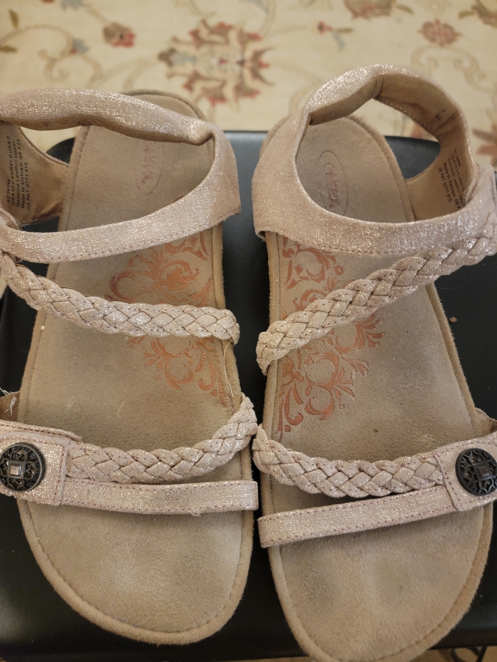 Gently Used Women’s  Braided Strap Sandals - Beige